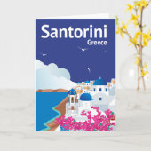 Santoriniギリシャ カード (黄色い花)