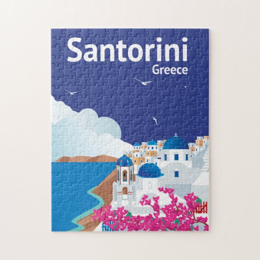 Santoriniギリシャ ジグソーパズル (縦)
