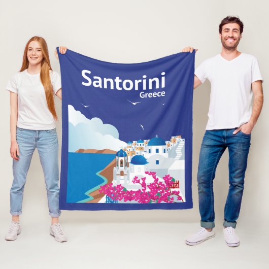 Santoriniギリシャ フリースブランケット (インサイチュ)