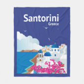 Santoriniギリシャ フリースブランケット (正面)