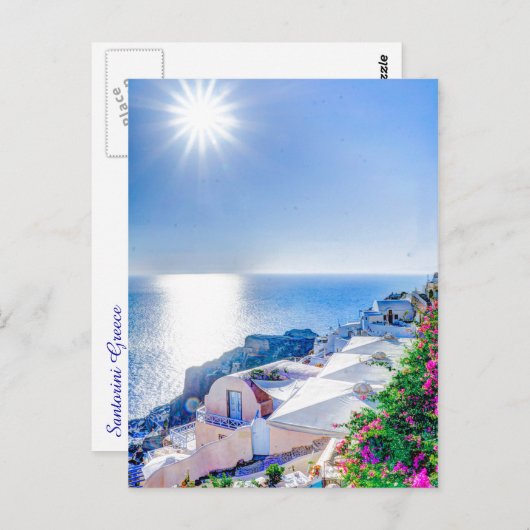 Santoriniギリシャ ポストカード (正面/裏面)