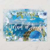 Santoriniフローラメイド・オブ・オーナー（花嫁付き添い人）提案カード サンキューカード (正面/裏面)