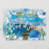 Santoriniフローラメイド・オブ・オーナー(花嫁付き添い人)提案カード サンキューカード (正面/裏面)