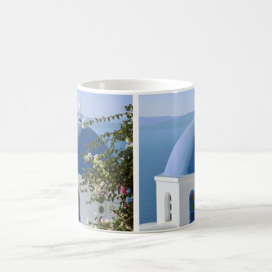 Santorini教会眺めのマグ コーヒーマグカップ (中央)