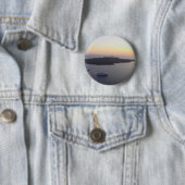 Santorini、ギリシャのカルデラ(火山の中心) 缶バッジ (インサイチュ)