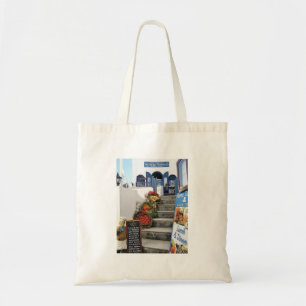 Santorini、ギリシャのギリシャの居酒屋 トートバッグ