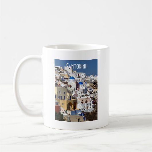 Santorini、ギリシャ コーヒーマグカップ (左)