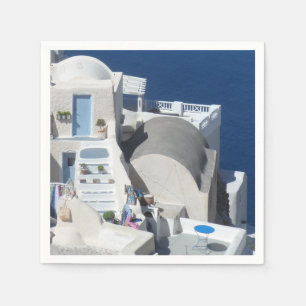 Santorini、ギリシャ スタンダードカクテルナプキン