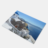 Santorini、ギリシャ ドアマット (アングル)