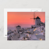 Santorini、ギリシャ ポストカード (正面/裏面)