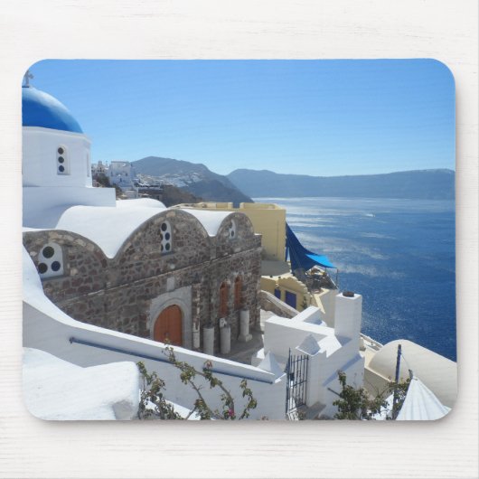 Santorini、ギリシャ マウスパッド (正面)