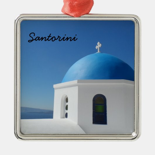 Santorini、ギリシャ メタルオーナメント (正面)