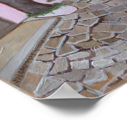 Santorini 2 Greece Poster ポスター (角)