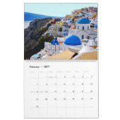 santorini Calendar カレンダー (2月 2027)