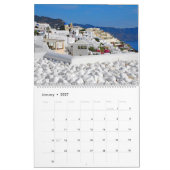 santorini Calendar カレンダー (1月 2027)