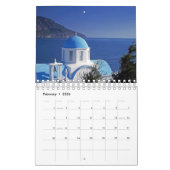 Santorini Calendar カレンダー (2月 2026)