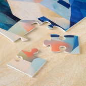 Santorini Coastline in Artistic Impression ジグソーパズル (側面)