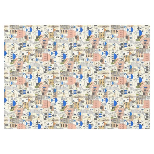 Santorini dreams テーブルクロス (正面(横))