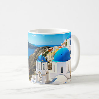 Santorini Greece コーヒーマグカップ