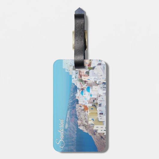 Santorini, Greece ラゲッジタグ (裏面縦)