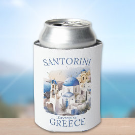 Santorini Greece Beautiful Island 缶クーラー