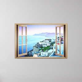 Santorini Greece Canvas Printもしに住んでいるとき キャンバスプリント