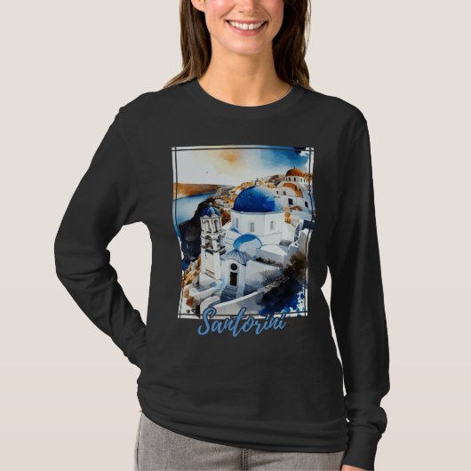 Santorini Greece  Greek Island Vacation Tシャツ (正面)