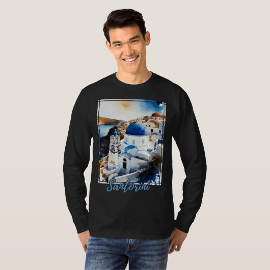 Santorini Greece  Greek Island Vacation Tシャツ (正面フル)