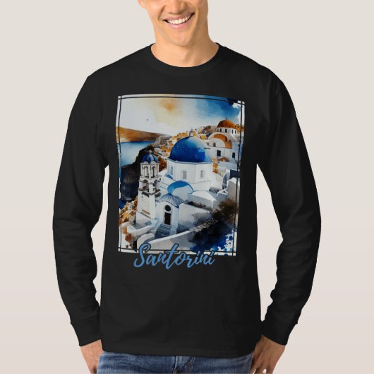 Santorini Greece Greek Island Vacation Tシャツ (正面)