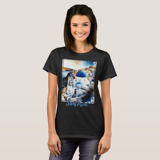 Santorini Greece  Greek Island Vacation Tシャツ (正面フル)