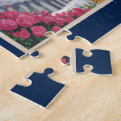 Santorini Greece Illustration Travel Art Vintage ジグソーパズル (側面)