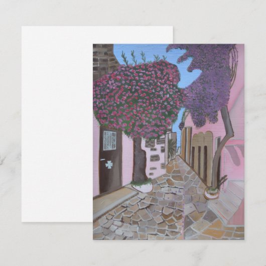 Santorini, Greece invitation card  招待状 (正面/裏面)