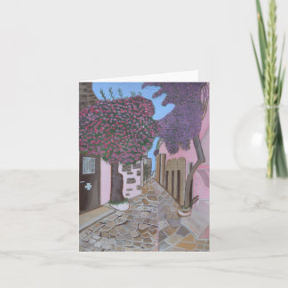 Santorini, Greece invitation folded card  招待状