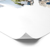 Santorini Greece Poster Blue Dome Churches ポスター (角)