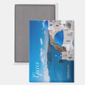 Santorini Greece Scenic Magnet Souvenir マグネット (正面/裏面)