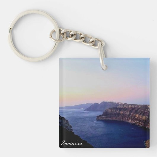 Santorini Greece Souvenir Acrylic Keychain キーホルダー (正面)