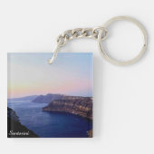 Santorini Greece Souvenir Acrylic Keychain キーホルダー (裏面)