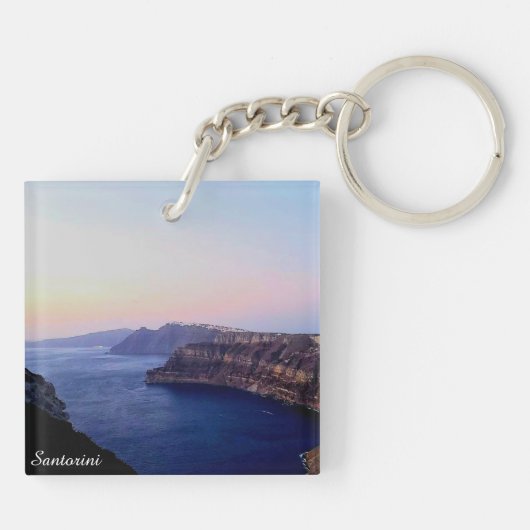 Santorini Greece Souvenir Acrylic Keychain キーホルダー (裏面)