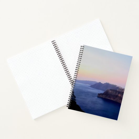 Santorini Greece Spiral Notebook ノートブック (内部)