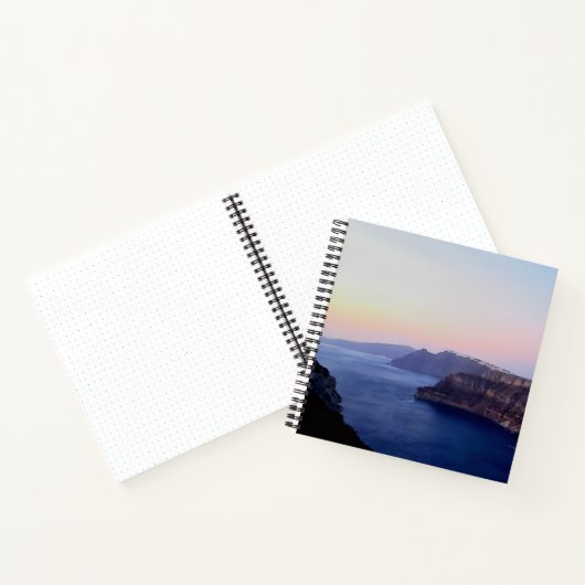 Santorini Greece Spiral Notebook ノートブック (内部)