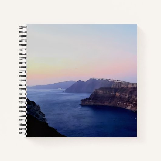 Santorini Greece Spiral Notebook ノートブック (正面)