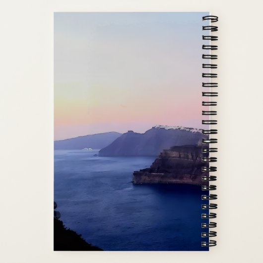 Santorini Greece Spiral Notebook ノートブック (裏面)