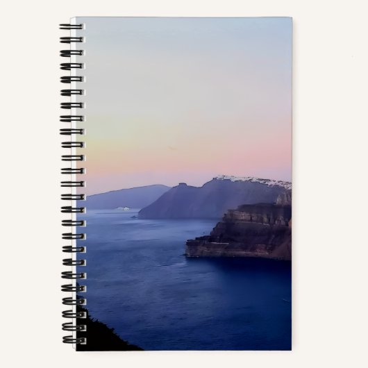 Santorini Greece Spiral Notebook ノートブック (正面)
