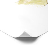 Santorini Greece Travel Watercolor Poster ポスター (角)