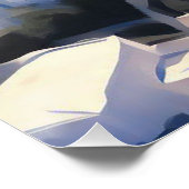 Santorini Greece Watercolor Painting ポスター (コーナー)