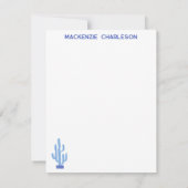 Santorini Greece Watercolor Personalized ノートカード (裏面)