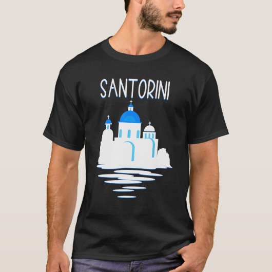 Santorini Island Greece  Ellada Vertical Greek Isl Tシャツ (正面)