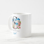 Santorini Monogram Letter S Personalized Gift コーヒーマグカップ (正面左)