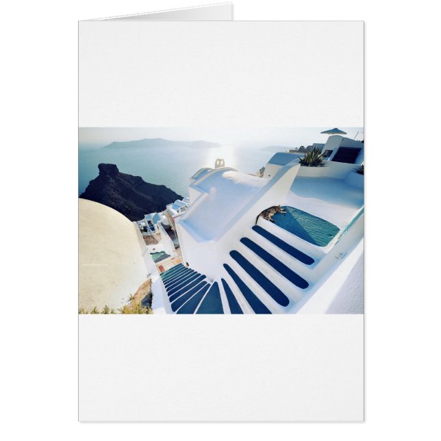 Santorini Oiaのステップ、ギリシャ (正面)