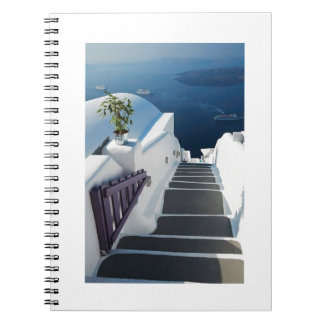 Santorini Oiaのステップ、ギリシャ ノートブック